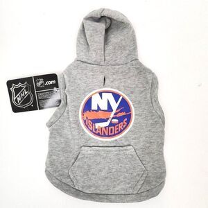 NEW NHL NY Islanders Dog Cat Premium Hoodie Button Up Sweatshirt XS